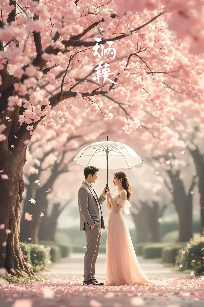 花季与你 竖版情侣海报 - 黑丝美女